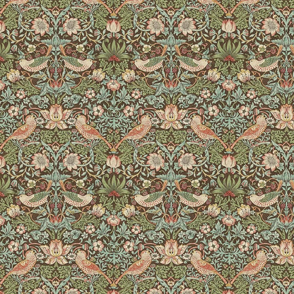Strawberry Thief Wallpaper - Brown