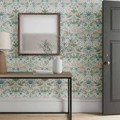 Strawberry Thief Wallpaper - Cochineal Pink