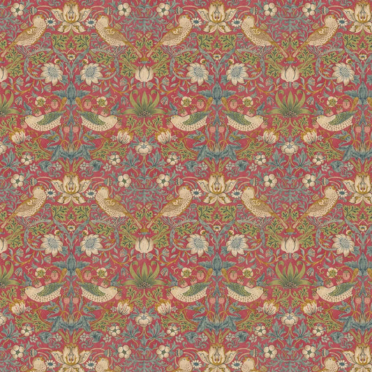 Strawberry Thief Wallpaper - Crimson