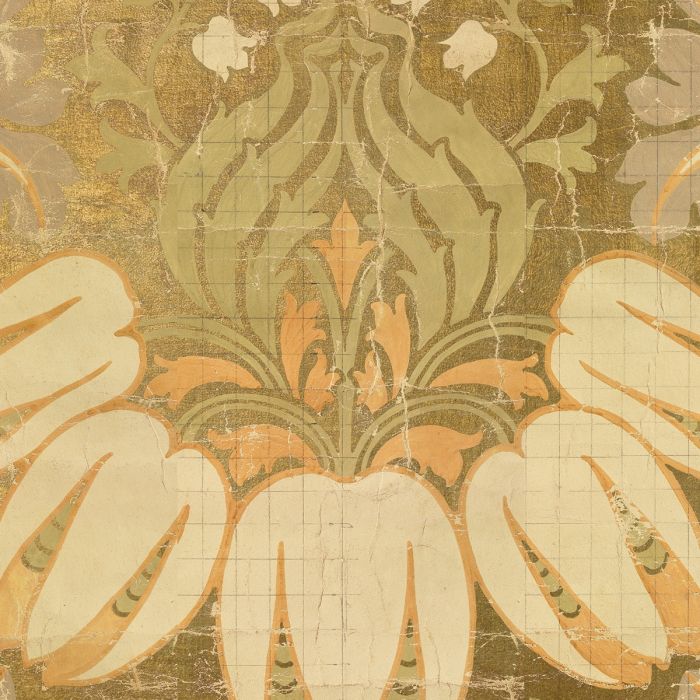 Luther Vintage Floral – Foil Gold Wallpaper