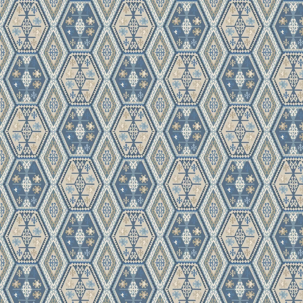 Mulberry Home Buckland Wallpaper - Blue