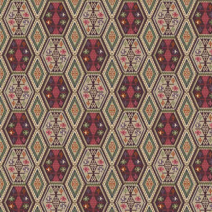 Mulberry Home Buckland Wallpaper - Red/Plum