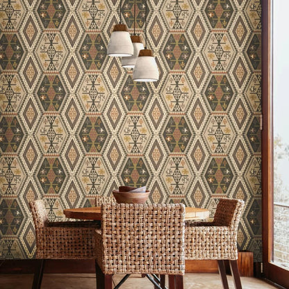 Mulberry Home Buckland Wallpaper - Woodsmoke