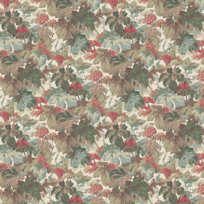 Country Walk Wallpaper by Mulberry Home - Teal/Rose
