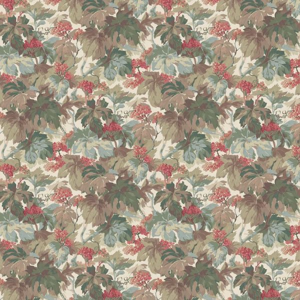 Sample - Country Walk Wallpaper by Mulberry Home - Teal/Rose