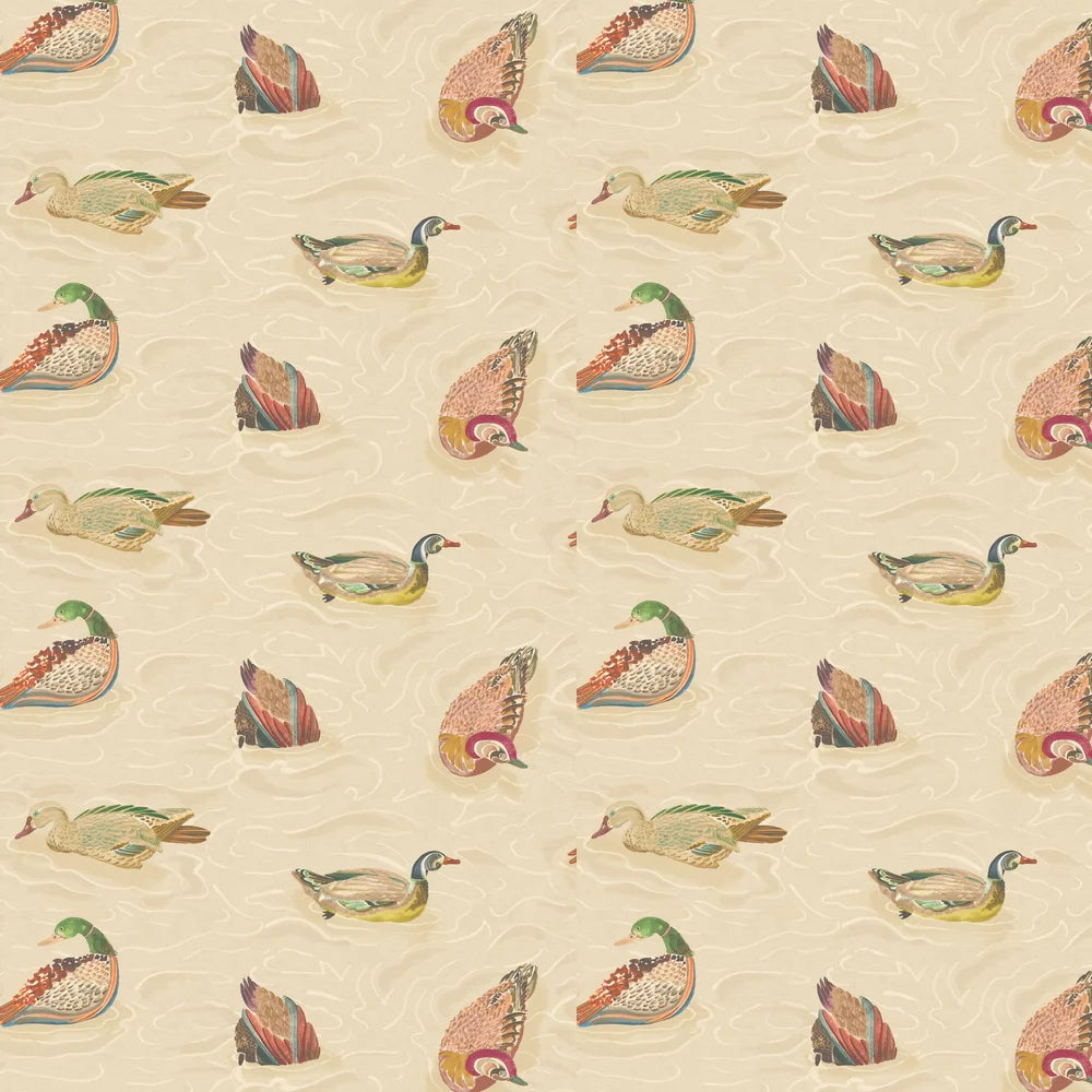 Sample - Duck Pond Wallpaper by Mulberry Home - Jewel