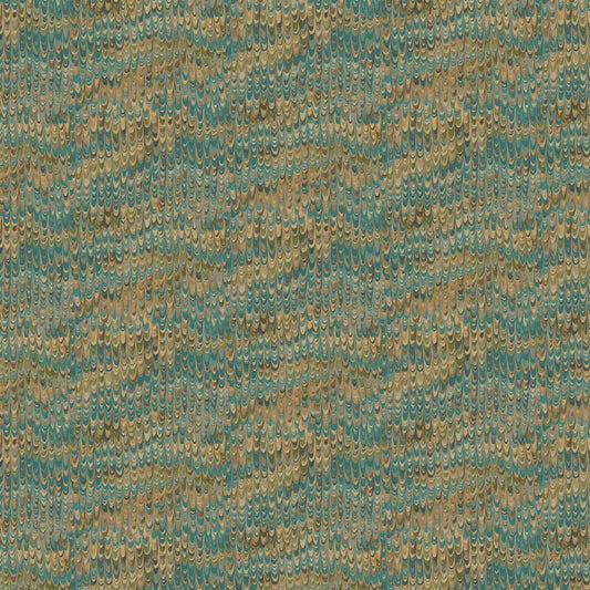End Paper by Mulberry Home Wallpaper - Teal