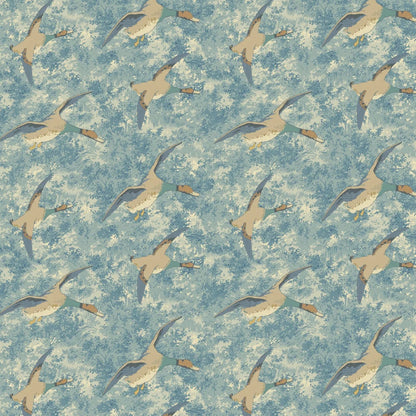 Forest Ducks by Mulberry Home Wallpaper - Blue