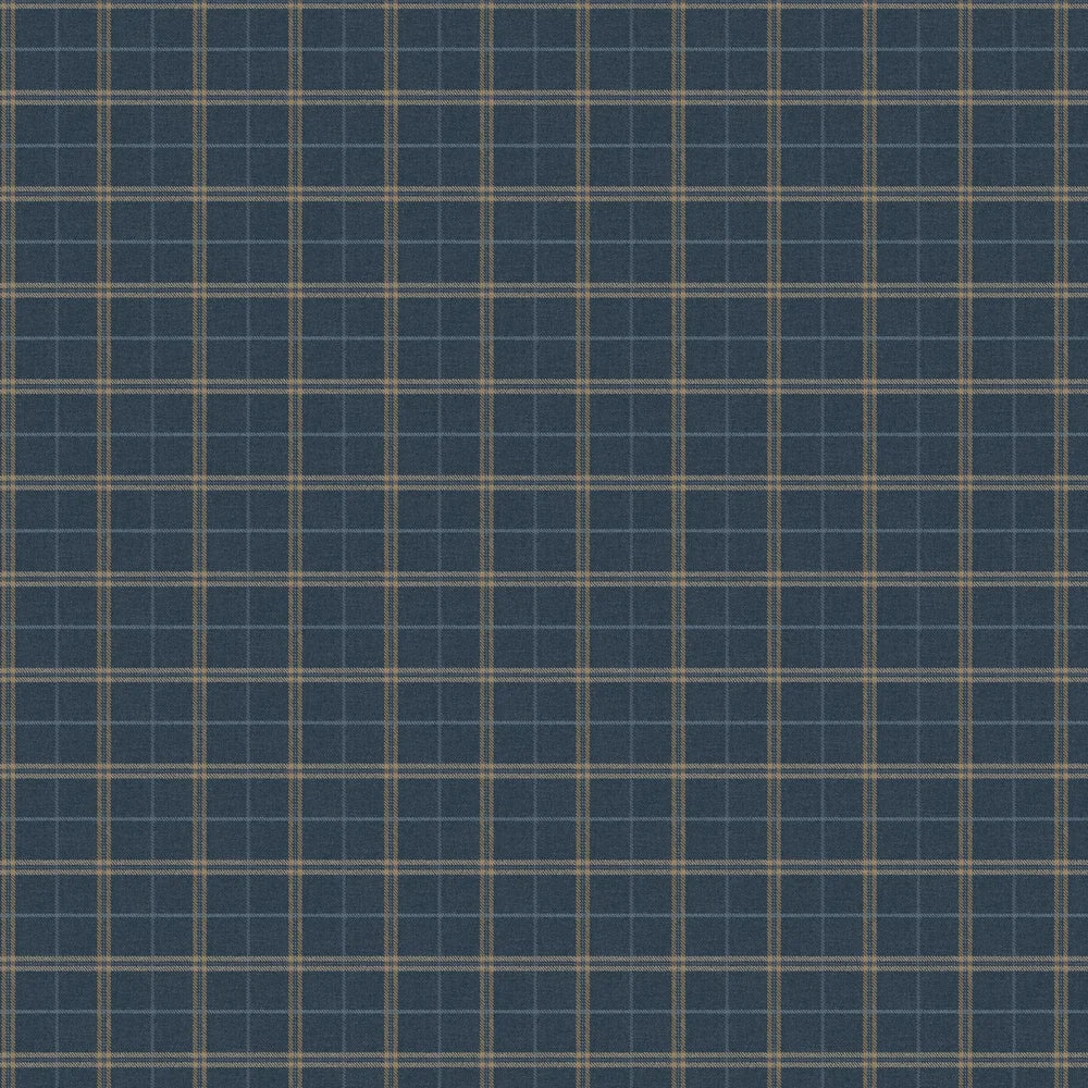 Sample - Islay Wallpaper by Mulberry Home - Indigo