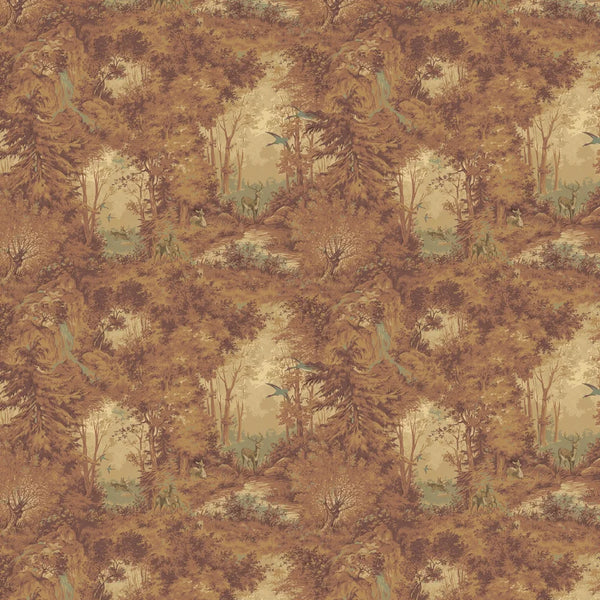 Sample - Mulberry Woodland Wallpaper by Mulberry Home - Autumn
