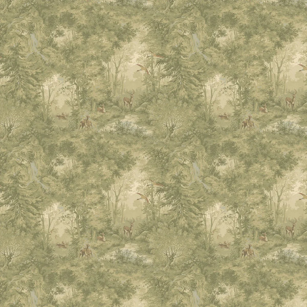 Sample - Mulberry Woodland Wallpaper by Mulberry Home - Misty