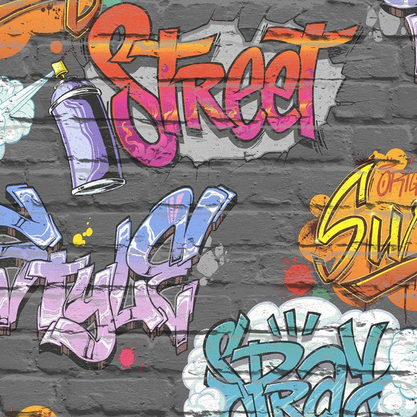 Graffiti Brick  Wallpaper