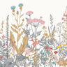 Botanical Fleur Mural Wallpaper - Dove/Grey