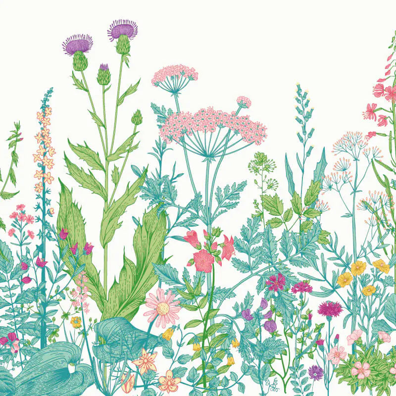 Botanical Fleur Mural Wallpaper - 4 colours