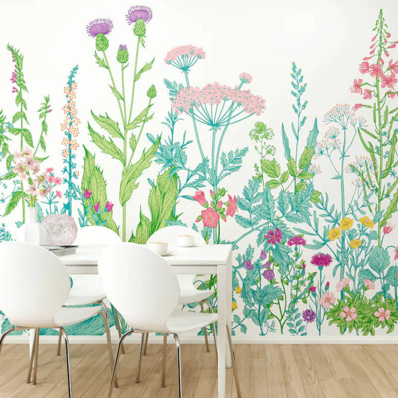 Botanical Fleur Mural Wallpaper - 4 colours