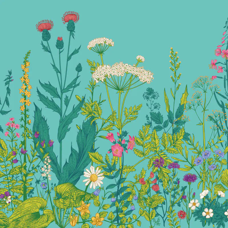 Botanical Fleur Mural Wallpaper - 4 colours