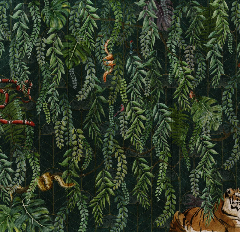 Art Deco Jungle Wallpaper Mural by UON for NLXL - (per m2)