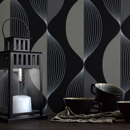 Ellips Wallpaper - Black - Discontinuing