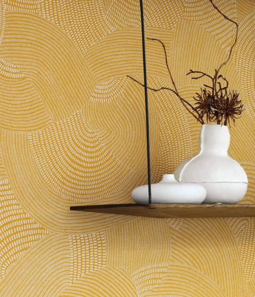 Nangara Stunning Texture Wallpaper - Bleu Et Camel