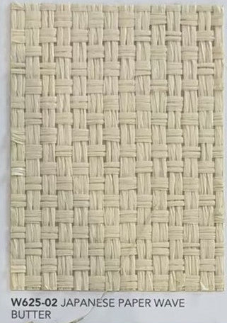 Japanese Paper Wave Wallpaper - WIDE - Butter