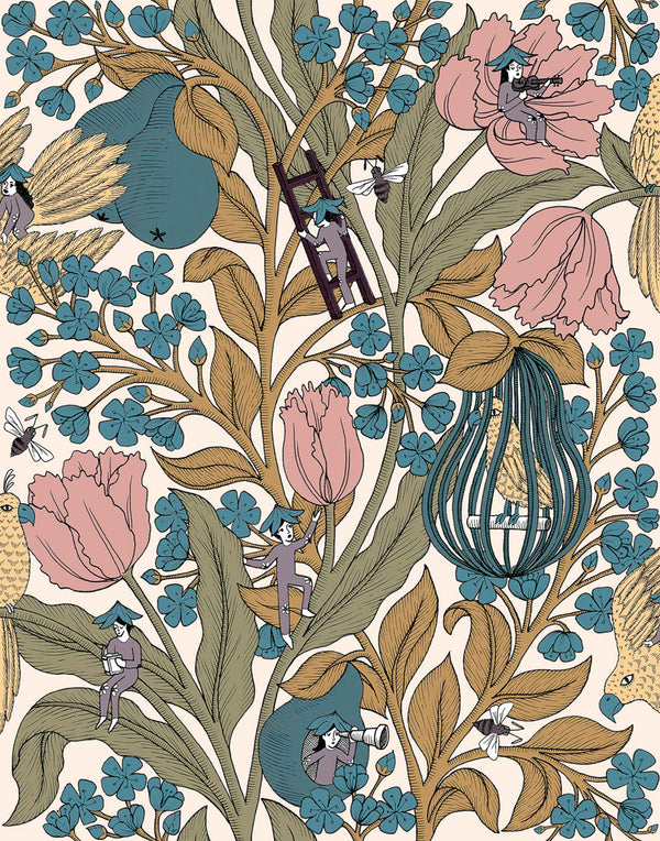 Sample - Neo-Belle Wallpaper - Pink