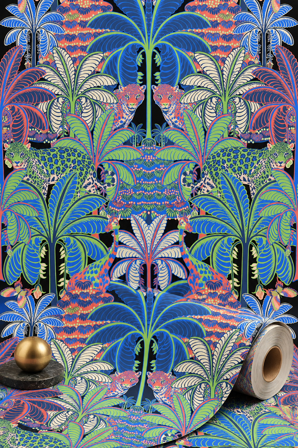 Tropical Mirage Wallpaper - Blue & Bright