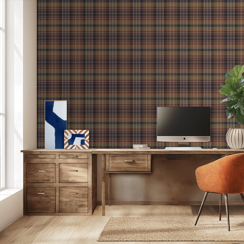 Nevis Wallpaper by Mulberry Home - Amethyst