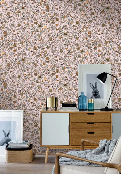 Jardin De Giverny Wallpaper - Rose Orange - Discontinuing