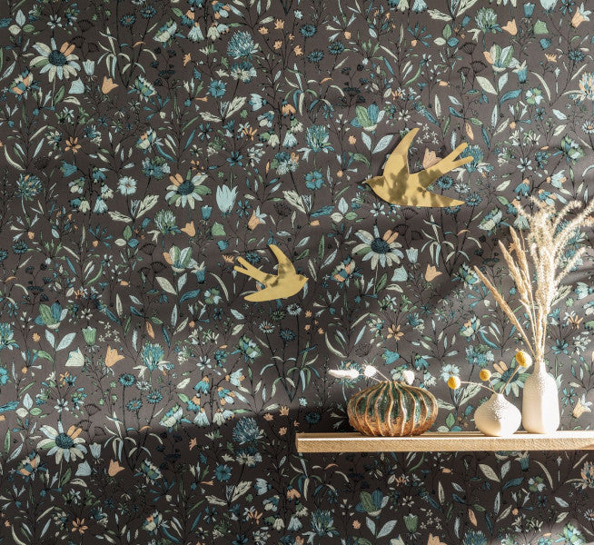 Jardin De Giverny Wallpaper - Midnight - Discontinuing