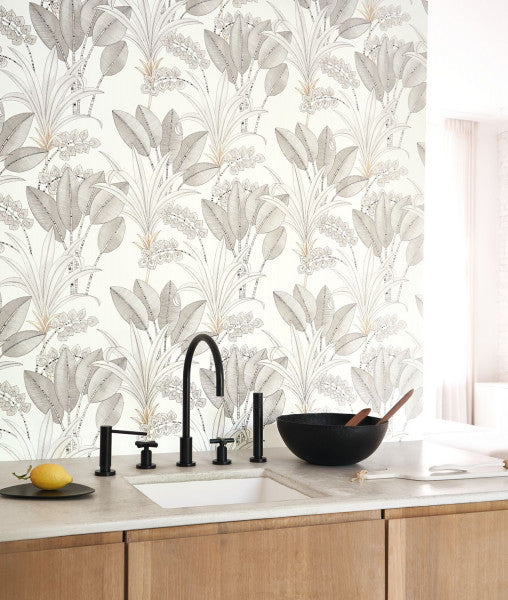 Palma Wallpaper - White