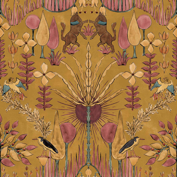 Sample - Oasis  Villa Wallpaper - Curry