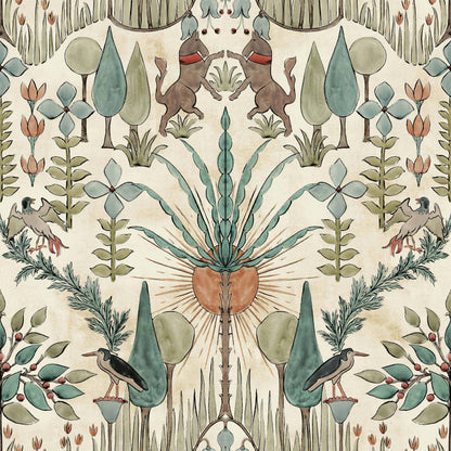 Oasis Villa Wallpaper - Emerald