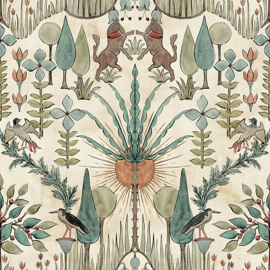 Oasis Villa Wallpaper - Emerald