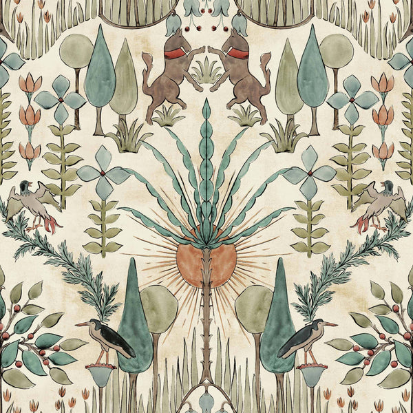 Oasis Villa Wallpaper - Emerald