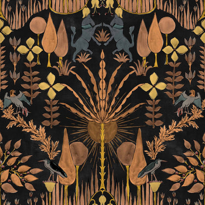Oasis Villa Wallpaper - Black