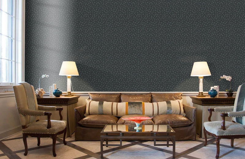 Leopard - Karl Lagerfeld Wallpaper - Charcoal