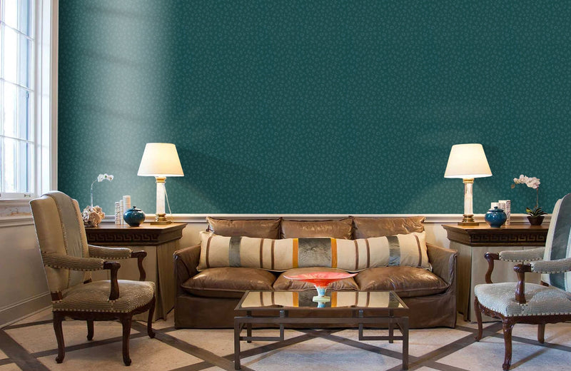 Leopard - Karl Lagerfeld Wallpaper - Teal