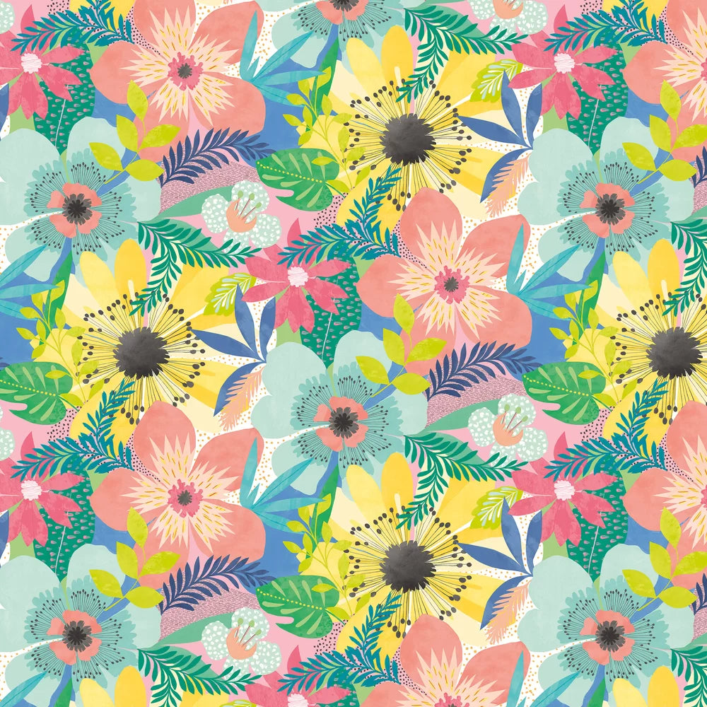 Floral Riot Wallpaper - Ohpopsi - Citrus
