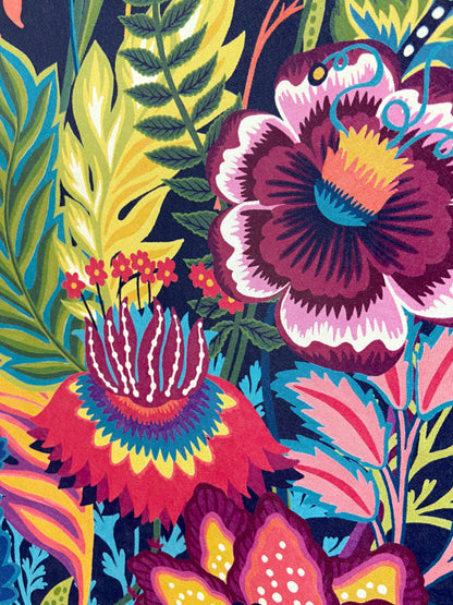 Bloom - Indigo - Hybrid Wallpaper Mural
