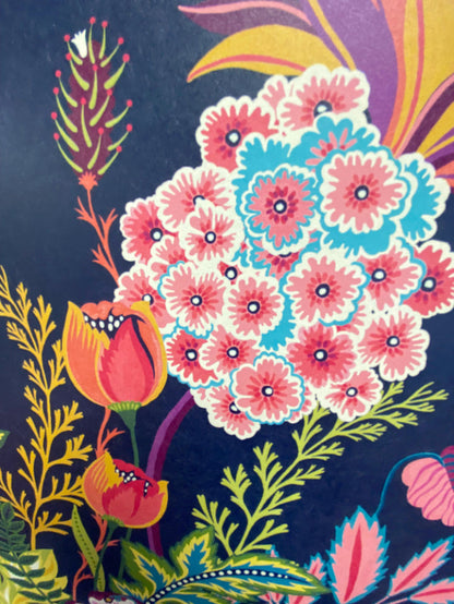Bloom - Indigo - Hybrid Wallpaper Mural