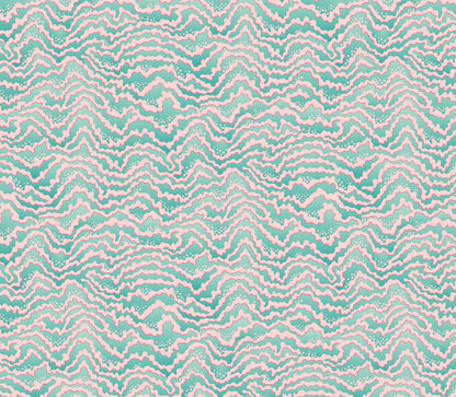 Contour Wallpaper - Ohpopsi - Bubblegum and Mint