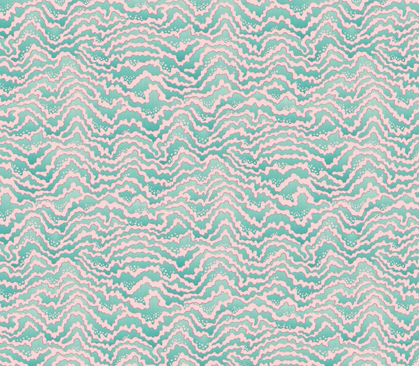 Sample - Contour Wallpaper - Ohpopsi - Bubblegum and Mint