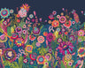Bloom - Indigo - Hybrid Wallpaper Mural