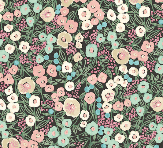 Flora Ditsy Wallpaper - Midnight