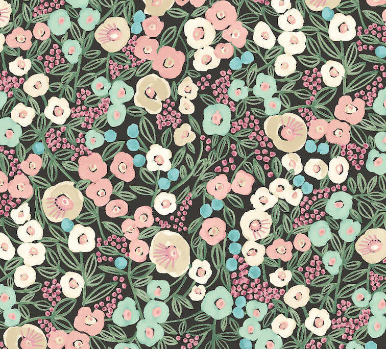 Flora Ditsy Wallpaper - Midnight