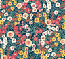 Flora Ditsy Wallpaper - Indigo And Coral