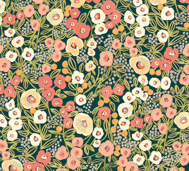 Flora Ditsy Wallpaper  - Juniper & Ginger
