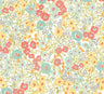 Flora Ditsy Wallpaper - Coral & Sky