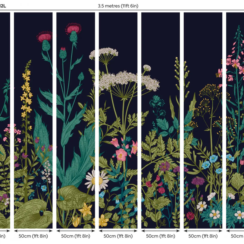 Botanical Fleur Mural Wallpaper - 4 colours