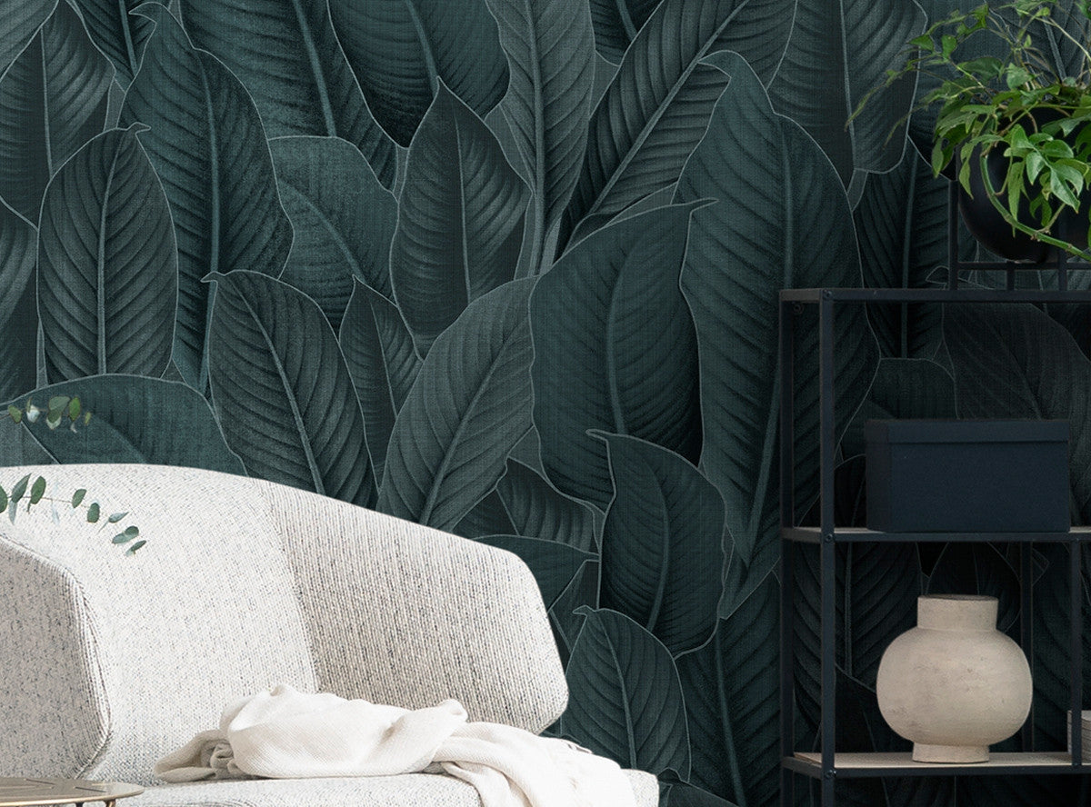 Bain de Feuilles - Custom Sized Wallpaper Mural (per m2)